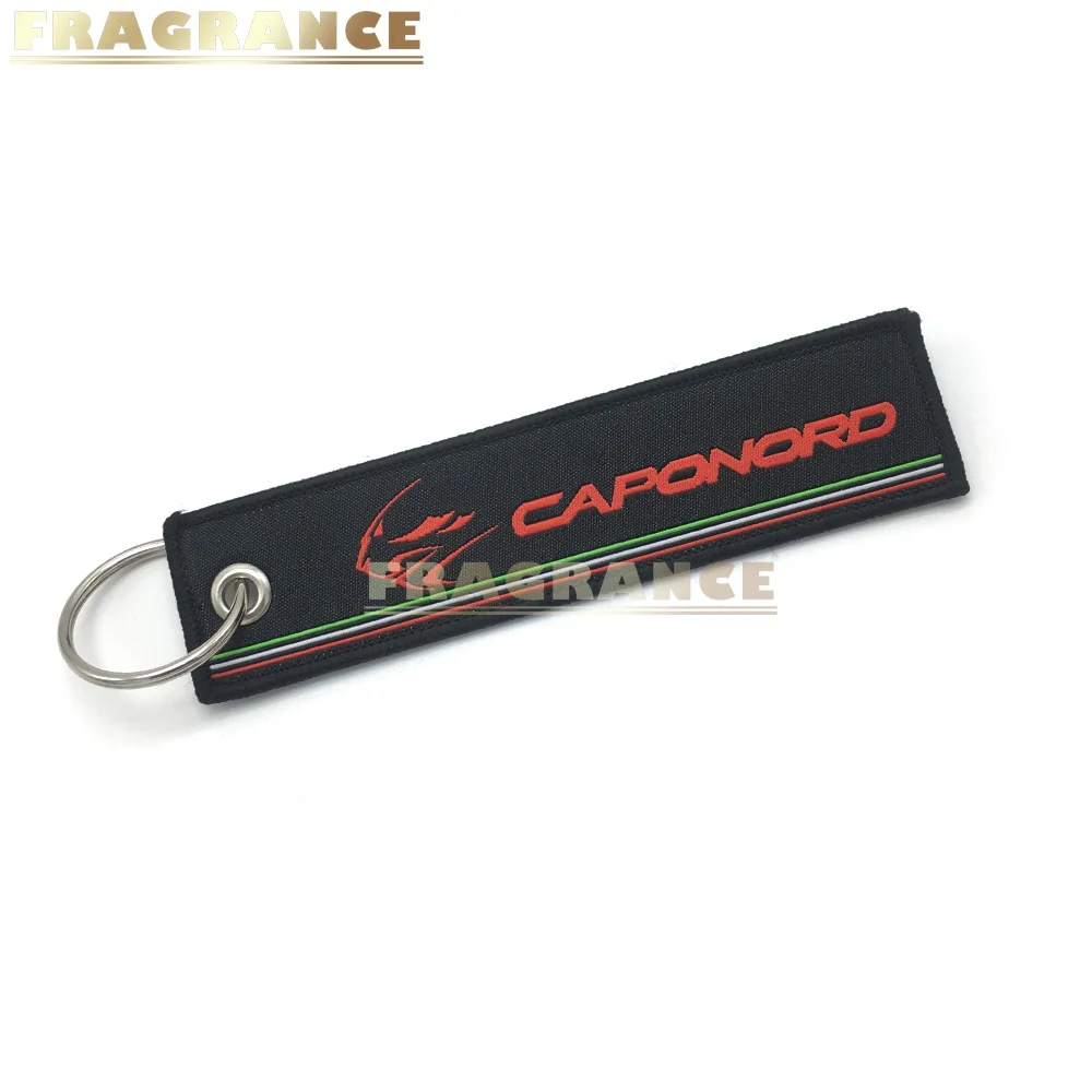 

Motorcycle Key Chain Woven Key Ring For Aprilia CAPANORD Label Chain Black Car Keychain