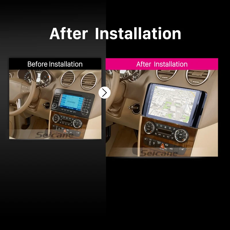 Discount Seicane 9 Inch OEM Android 8.0 Car Multimedia Player For 2006 2007 2008-2013 Mercedes Benz R Class W251 R280 R300 R320 R350 R63 4