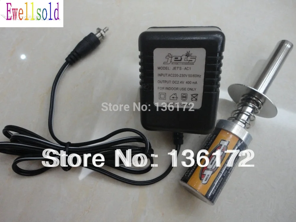 

Ewellsold RC Nitro car tool Nitro Gas engine glow starter with rechargeable battery and charger