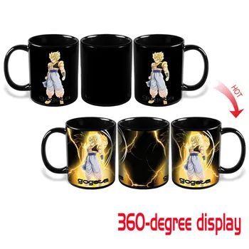 

New Arrival Dragon Ball Z SSJ Gogeta Heat Reactive Color Changing Ceramic Coffee Mug Novelty Caneca Cup Cups Creative Mugs Gift