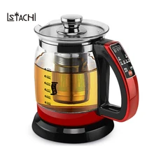 Электрический чайник LSTACHi, сохраняющий здоровье, 1,2л, 700 Вт, многофункциональный чайник, вареный, Раздельный стеклянный горшок, бутылка для воды