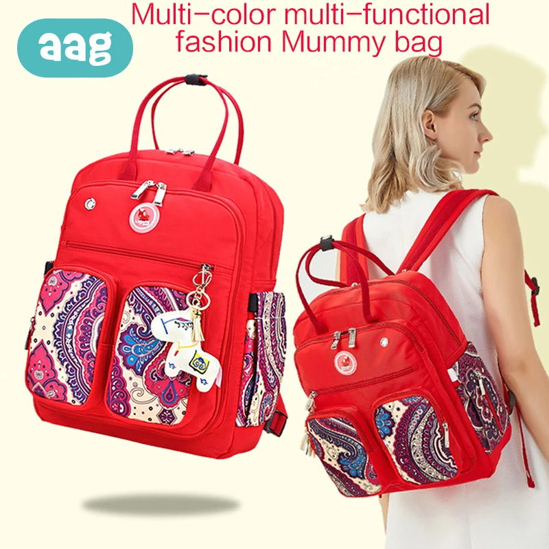 

AAG Waterproof Mummy Bag Multifunction Large Capacity Maternity Nappy Daiper Travel Backpack Portable Wash Cosmetic Bag 30