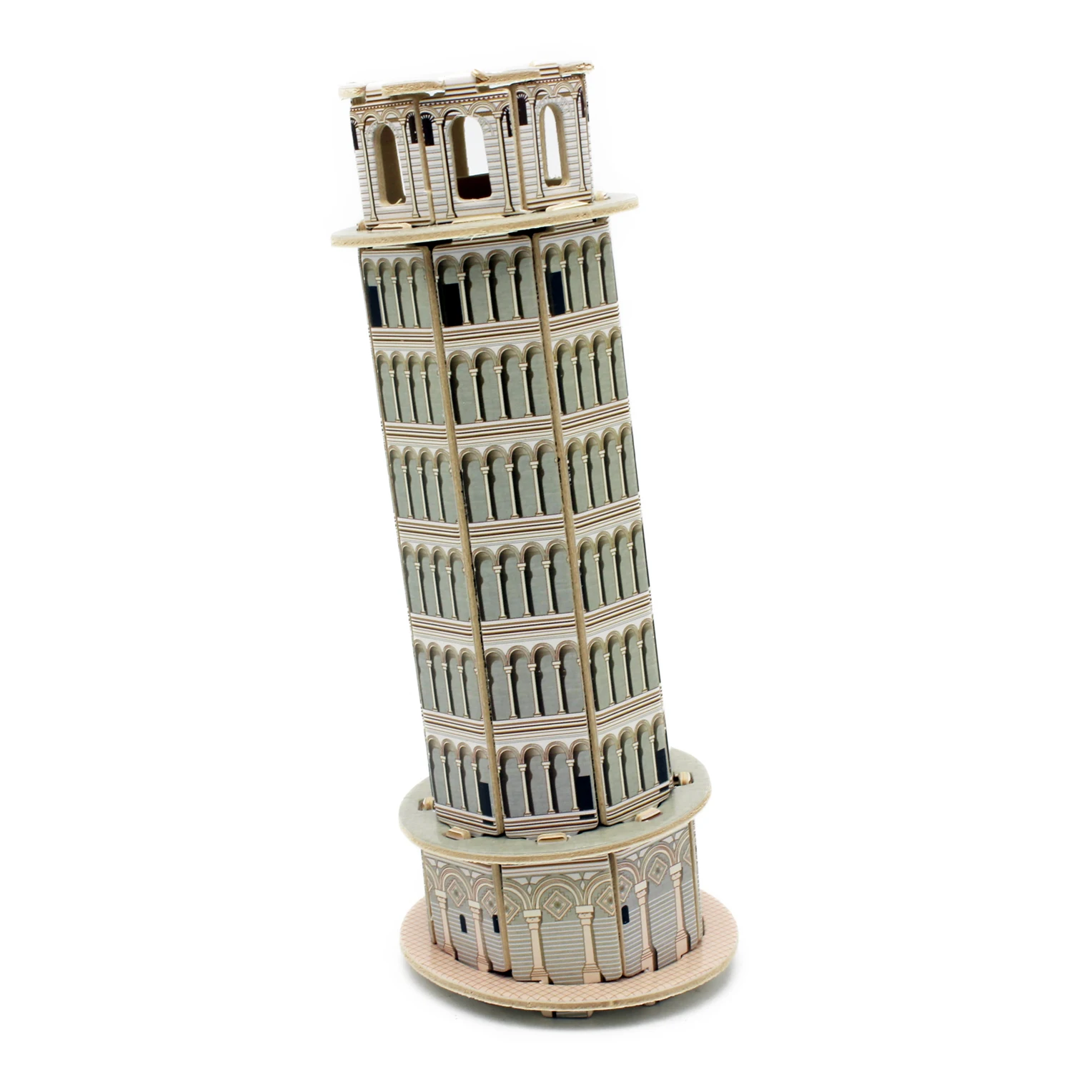 Chanycore Baby Learning Educational Wooden Toys 3D Puzzle Assembling World famous Leaning Tower of Pisa Torre di Model | Игрушки и хобби