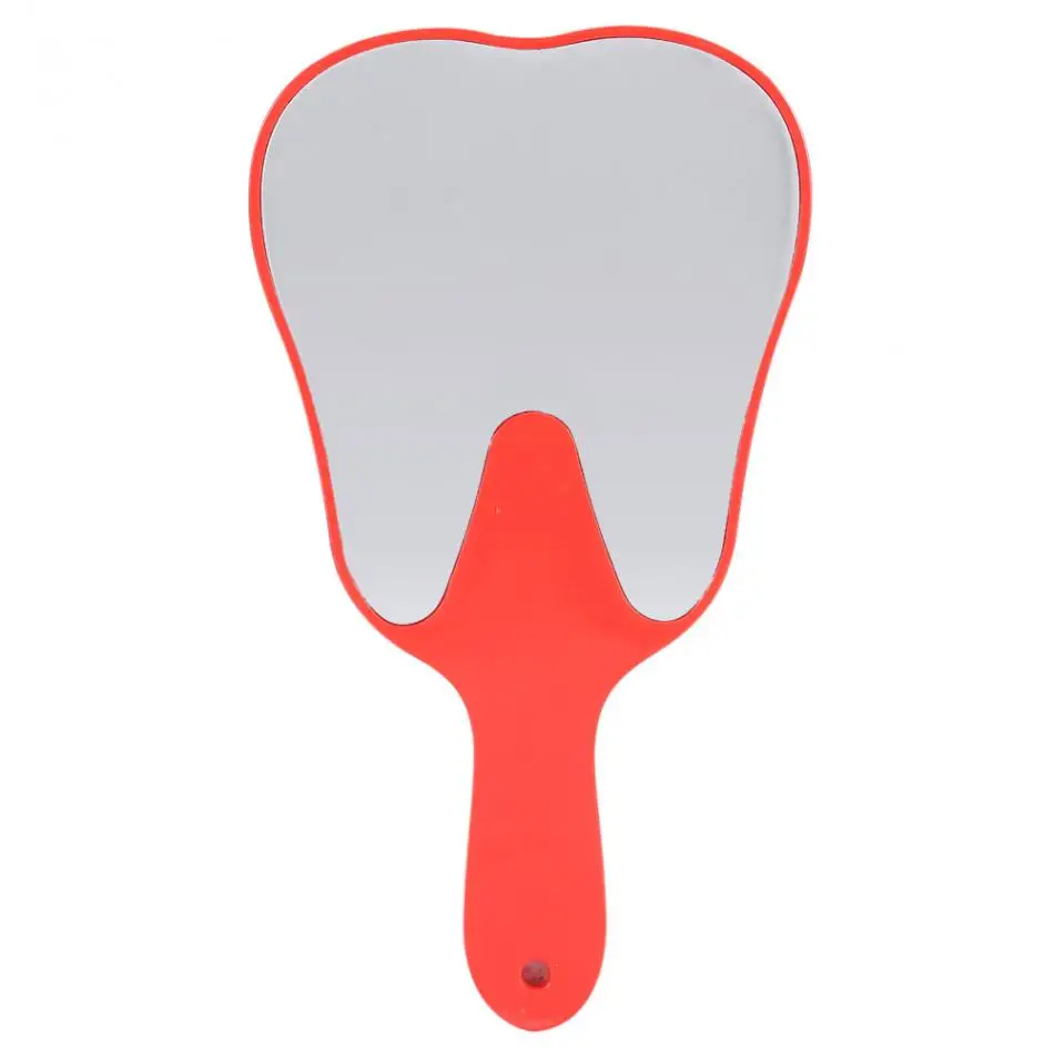 4 цвета полезное милое ручное зеркало в форме зуба с пластиковой ручкой уход за зубами полости рта небьющееся стоматологическое зеркало для стоматолога