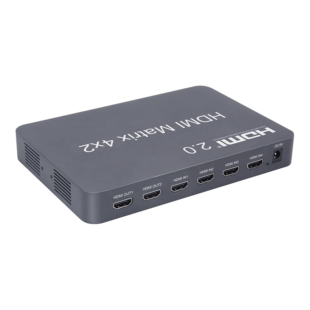 HDMI 2 0 матрица 4x2 скалер 4K 60Hz переключатель сплиттер Поддержка аудио независимо от
