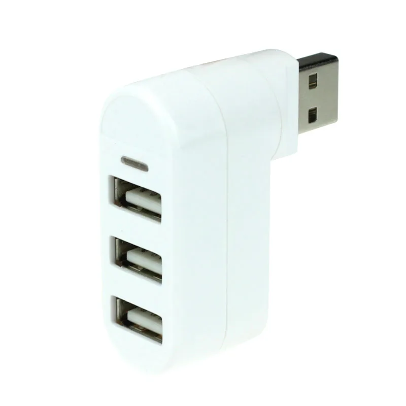 

USB Hubs 3 Ports Hub USB 2.0 Mini Rotate Splitter Adapter for PC Notebook Laptop/9#3$