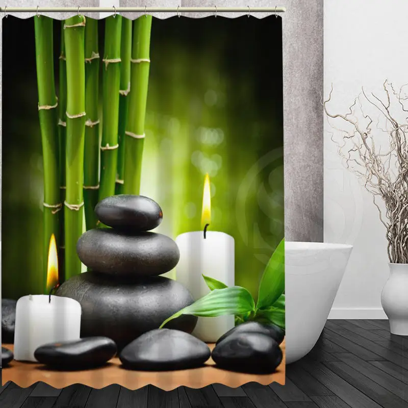 spa stone Shower Curtain Best Nice Custom Bath curtain Waterproof