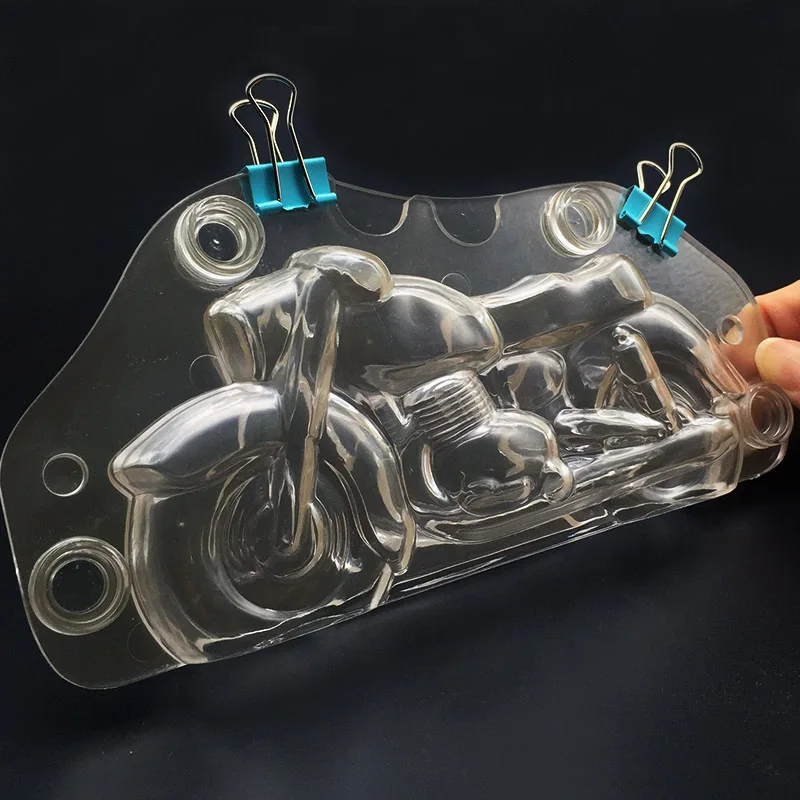 

3D Plastic Motorcycle Chocolate Mold DIY Handmade Cake Polycarbonate Autobike Chocolate Making Tool Cake Decorating Tools Molds