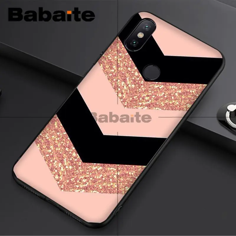 Fashion Geometric Splice Pattern Marble gold pink marble stone