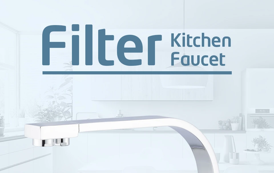 Frap Kitchen Faucets 360 Degree Rotation Black Square Water Filter Tap Water Faucet Solid Brass Kitchen Sink Water Mixer Y40102