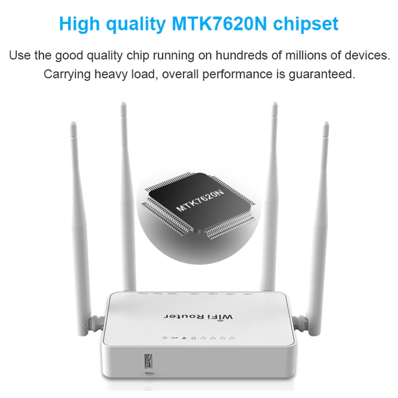 Acheter WE1626 Longue Portée Intérieure Sans Fil Réseau Routeur Avec USB Port Et Externe Antennes MT7620N Pare Feu VPN 300 Mbps WiFi Routeur