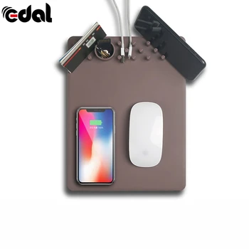 

New Wireless Charging Mousepad Phone Holder Storage Non-slip Multi-function Mouse Pad QI Wireless