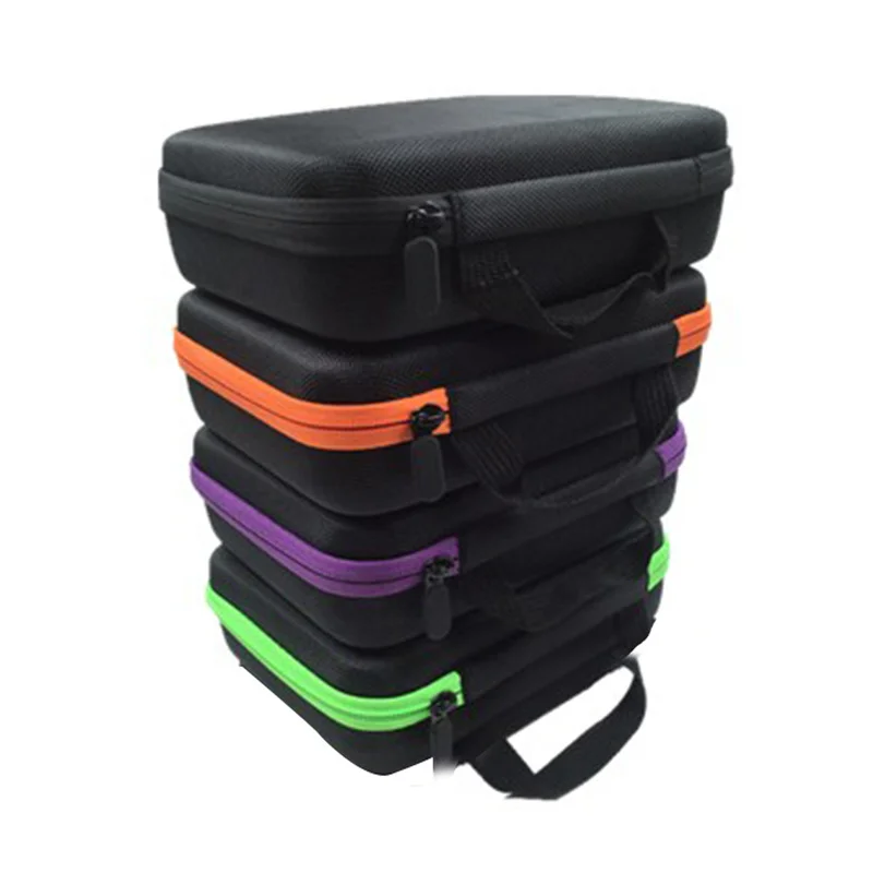 63 زجاجات إيفا زيت طبيعي حالة 1-3 مللي العطور النفط زيت طبيعي مربع السفر المحمولة حمل حامل مسمار البولندية حقيبة التخزين