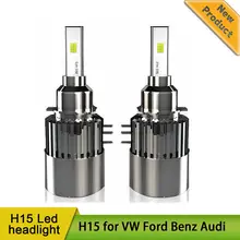 2x H15 Wireless Led Car Headlight Lamp Conversion Kit Driving Bulb DRL For Ford Edge Ford Explorer VW Audi BMW Golf 7 Error Free