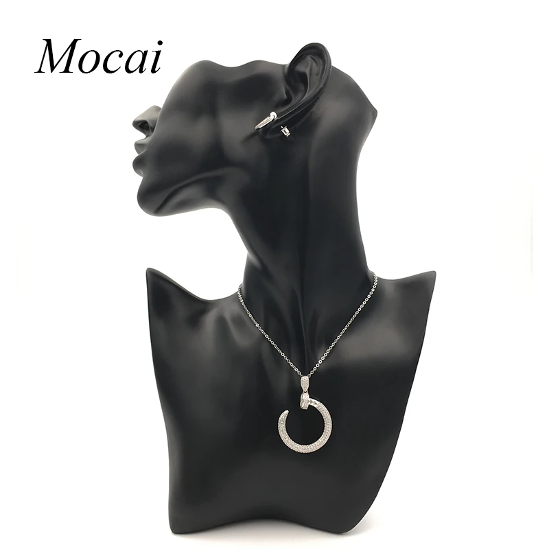 Mocai простые золотые серьги для ногтей ожерелье ювелирное изделие роскошные с