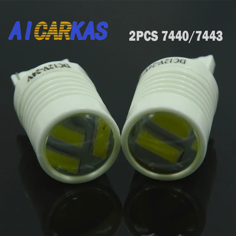 Суперъяркая ксеноновая Светодиодная лампа AICARKAS 6000K белая 7443 7440 W21W T20 светодиодный