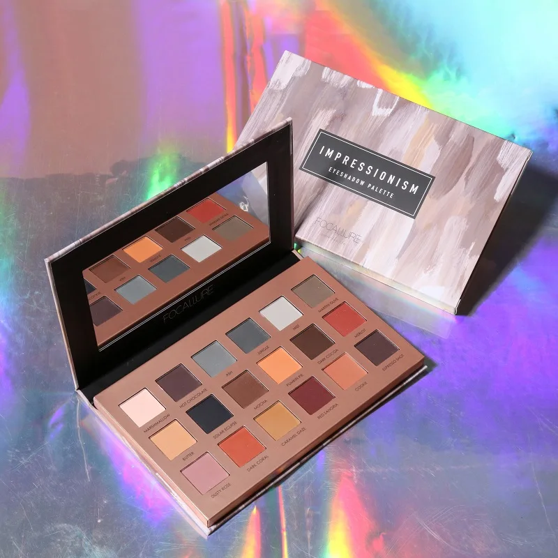 

FOCALLURE Natural Eyeshadow Matte Palette High Pigment Cosmetic 18 Colors Pure Matt Shadow Eye Makeup