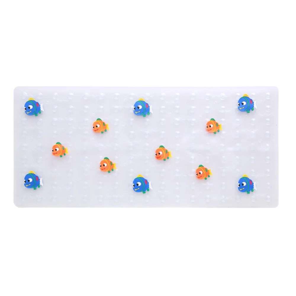 Applique Colorful Fish Baby Bath Mat for Baby Safety Bathing Tubs Non