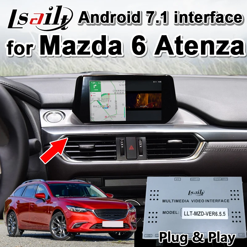 Android 7,1 gps навигационная система для Mazda 6 Atenza 2013-19 мультимедийный видео интерфейс Поддержка carplay, Android auto by Lsailt