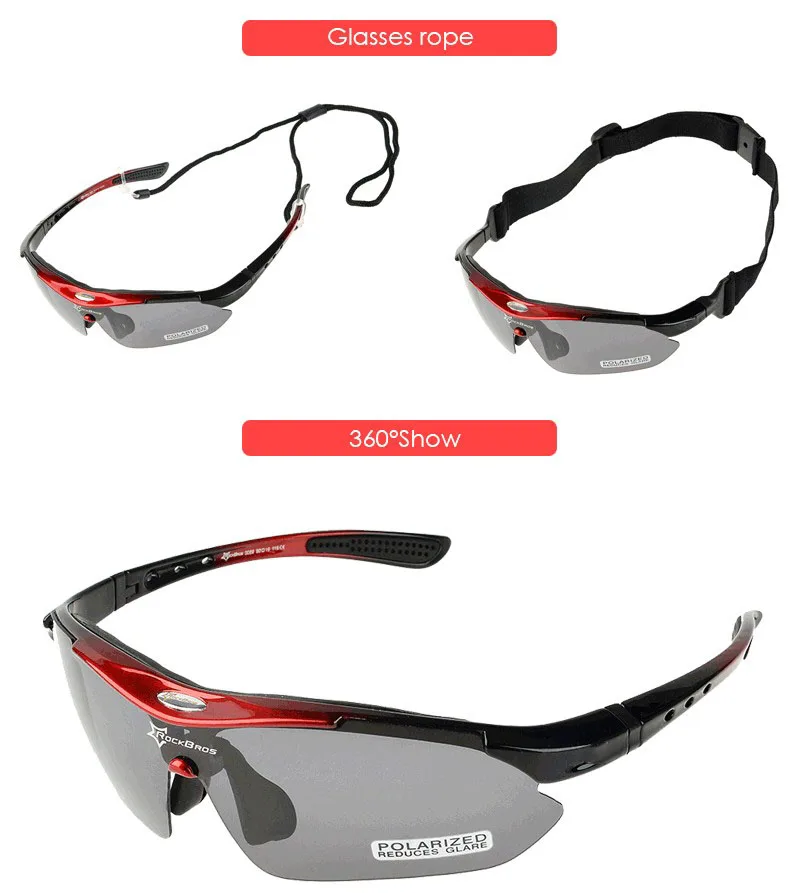 ROCKBROS поляризационные походные очки, солнцезащитные очки, ветрозащитные очки для рыбалки, спортивные очки для мужчин и женщин, велосипедные очки