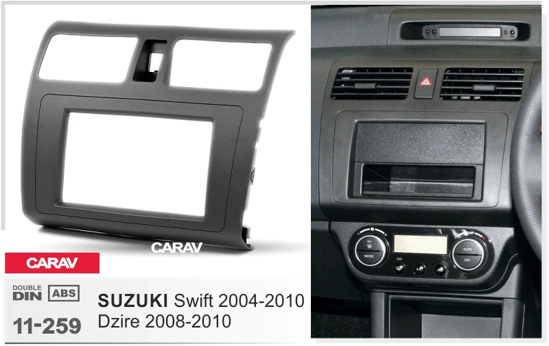 CARAV 11-259 Высокое качество радио фасции для SUZUKI Swift 2004-2010; Dzire 2008-2010 рамка для DVD CD отделка монтажный комплект