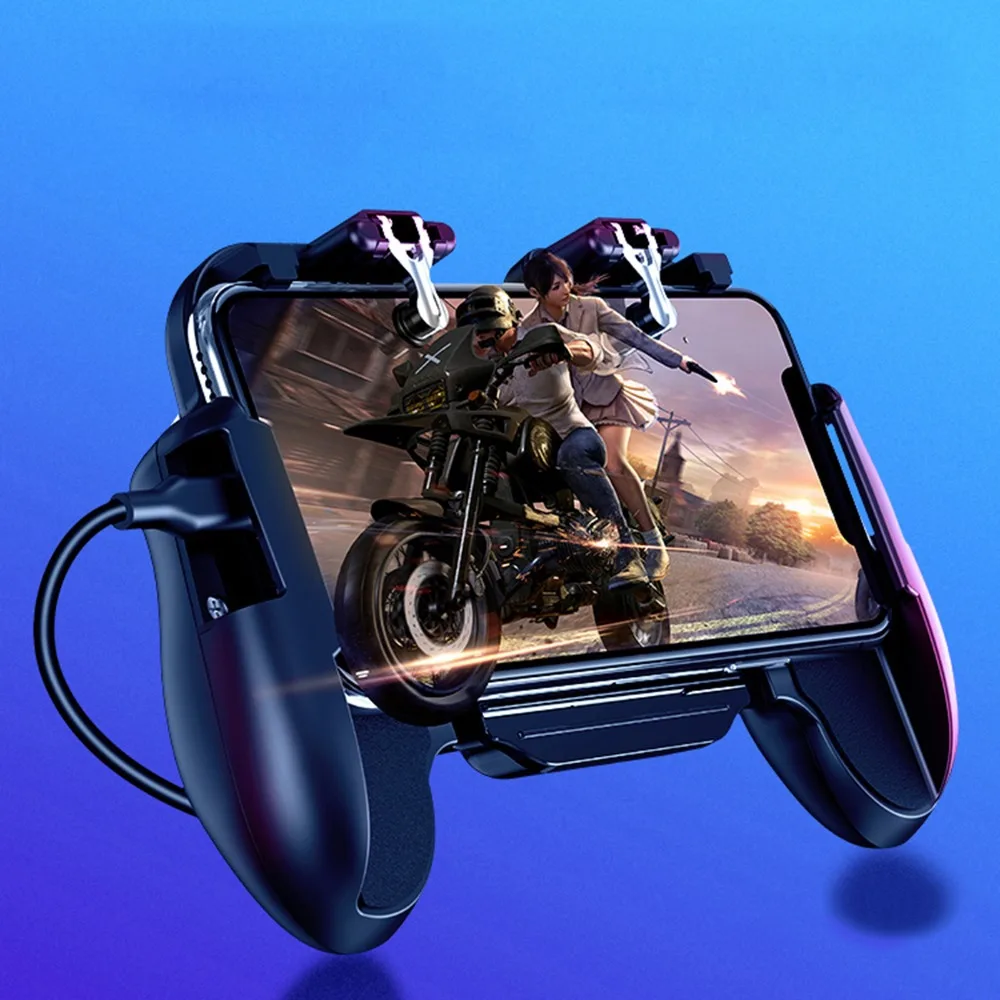 Mobile Phone Gamepad Joystick for PUBG Controller Mobile Trigger Game Pad Controller Holder with/without Cooler Cooling Fan