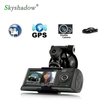 

Dual Camera Car DVR GPS and 3D G-Sensor 2.7'' TFT LCD HD 1080P video recorder X3000 Cycle record Digital Zoom