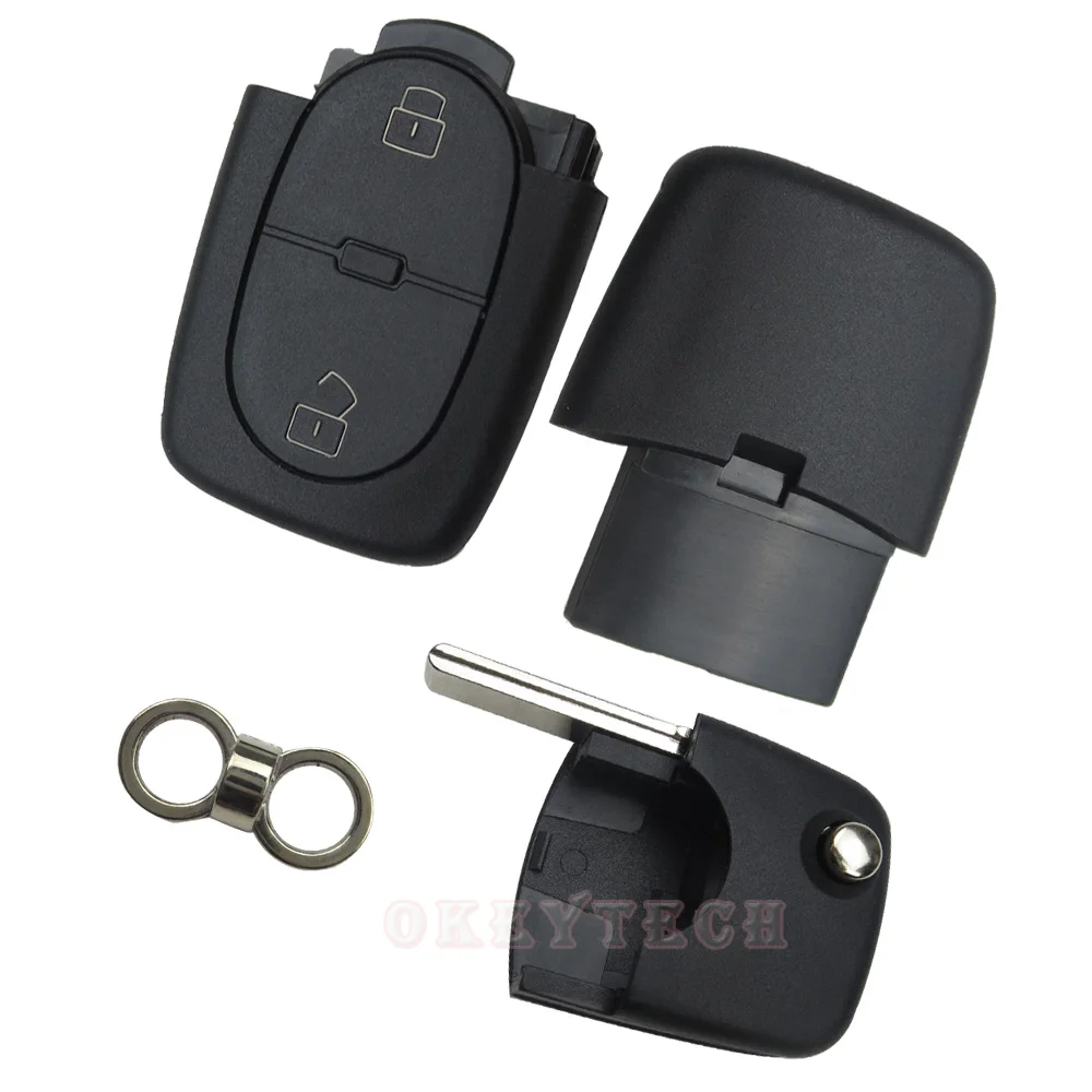 OkeyTech 2 кнопки для Audi A2 A3 A4 A6 A8 TT флип чехол автомобиля складной Audi|buttons buttons|button for
