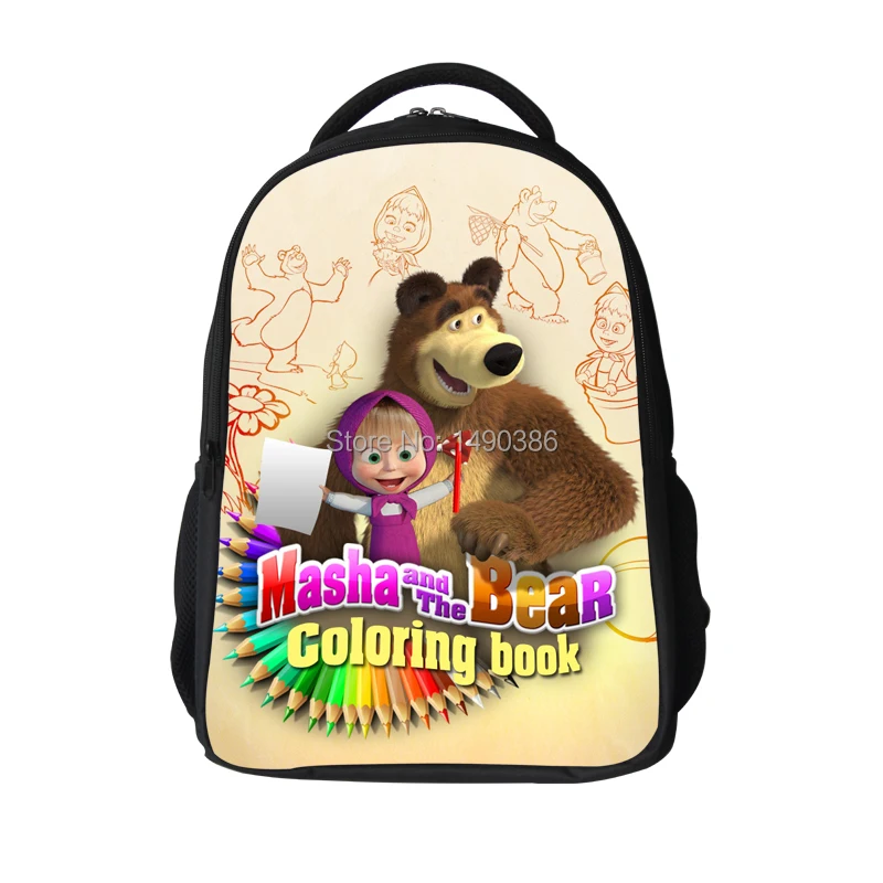 Russia Cartoon Masha and Bear Children School Bags Children Boys Crossbody Bag font b Kids b