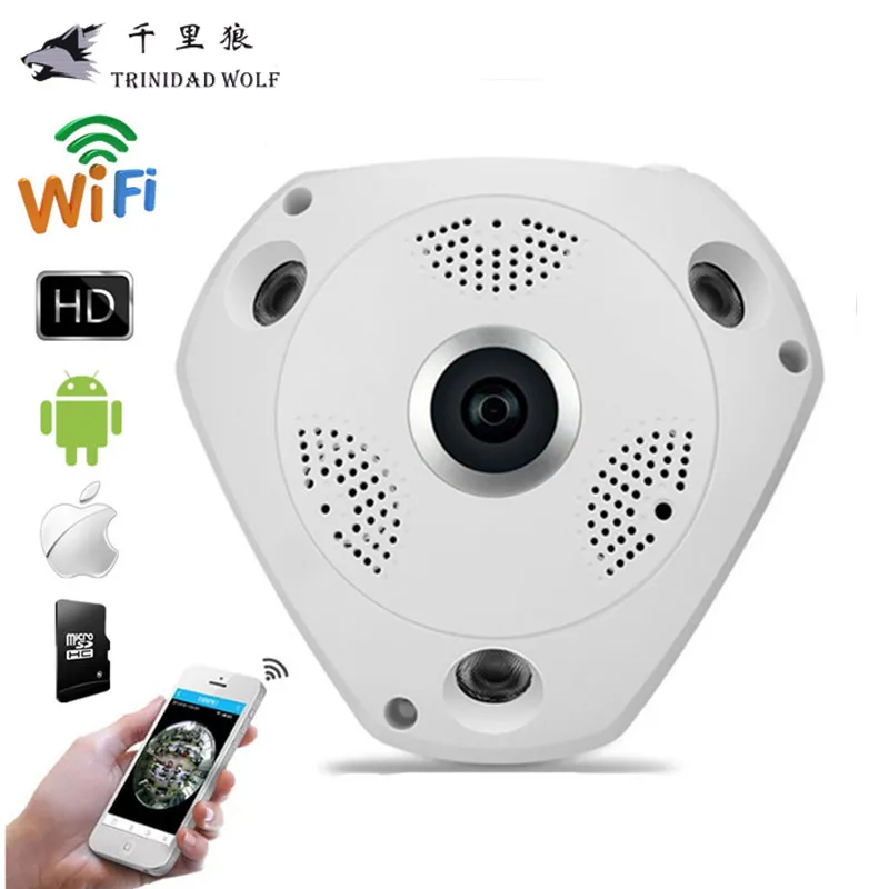 TRINIDAD WOLF 360 Panoramic Camera 960P VR IP Camera WiFi Fisheye 1.3MP 3D IP Camera Security Night Vision CCTV Surveillance