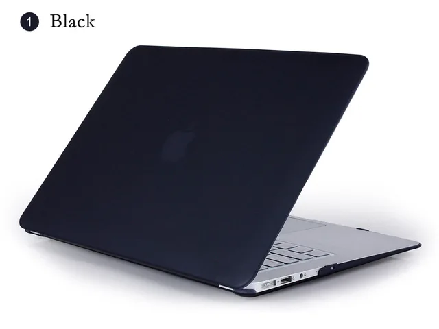 3 в 1 для Mac Book Air 1" Pro 13/15" retina 12 защитный чехол для Macbook Air 13 Touch bar 2012 2013 - Цвет: Matte black