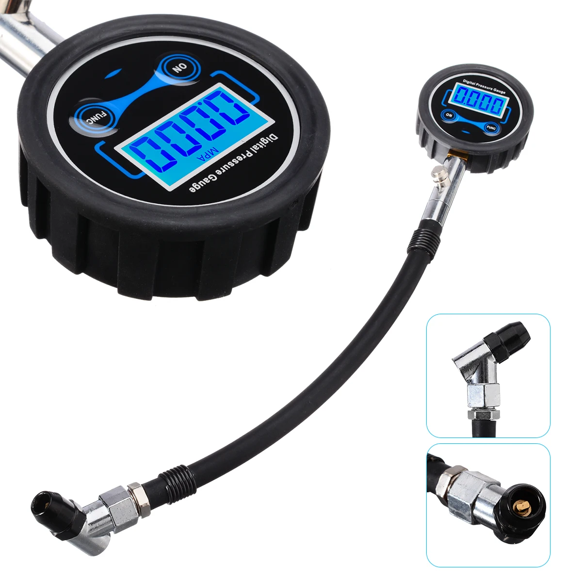1pc 0-200PSI Car Tire Pressure Gauge Bike Tester Digital Tire Pressure Table Tire Safety Barometers Monitoring Tool Accessories