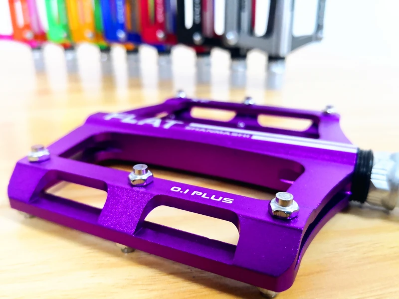 Online Nueva bicicleta de montaña 8 colores plataforma de aleación de carretera pedales ultraligeros MTB bicicleta accesorios para pedal de bicicleta
