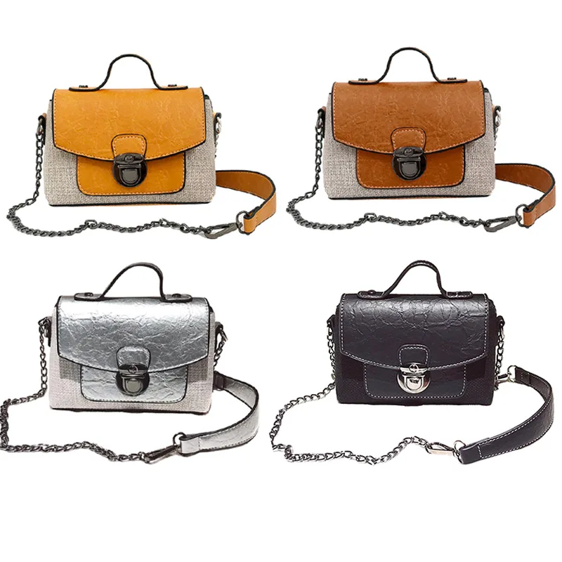 

2019 New Fashion Vintage Women Cross Body Bags Handbag Retro Style PU Leather Female Shoulder Bag BS88