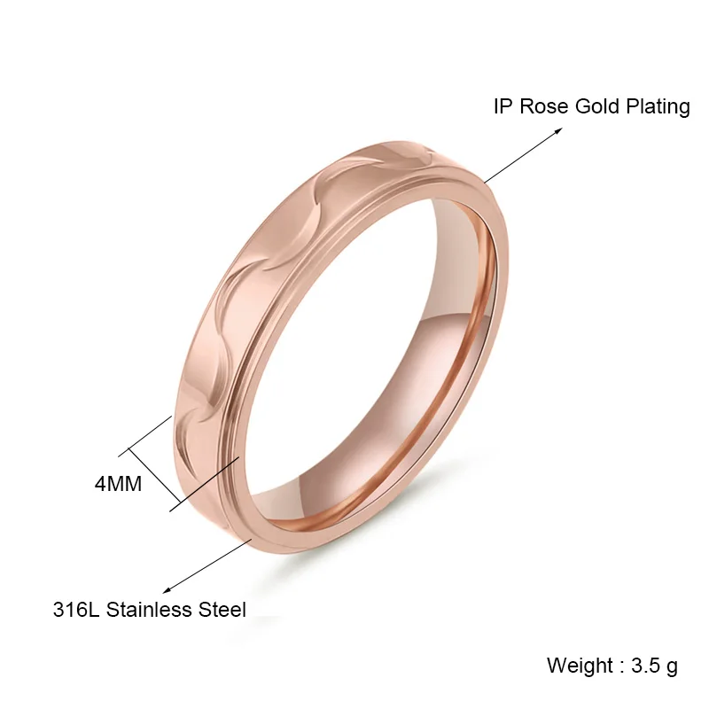Серебряное/розовое/Золотое обручальное кольцо принцессы для мужчин и женщин, набор колец из нержавеющей стали, AAA кубический цирконий, пара ювелирных изделий - Main Stone Color: 1760 Rose