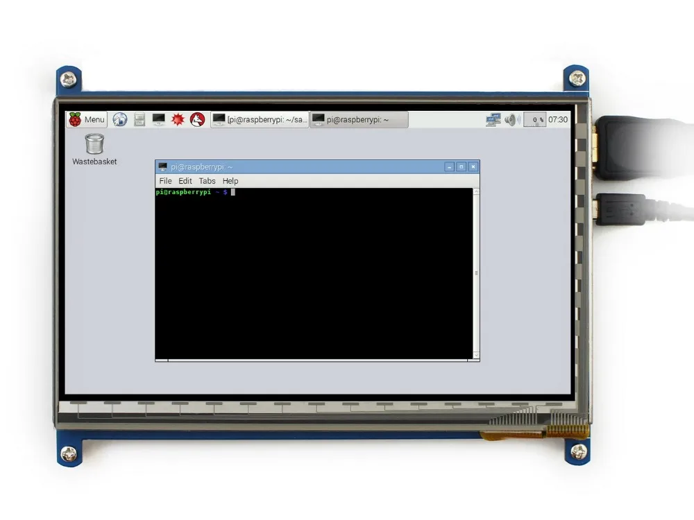 Сенсорный 7 дюймовый ёмкостный LCD монитор для Raspberry pi с разрешением 1024*600 с HDMI