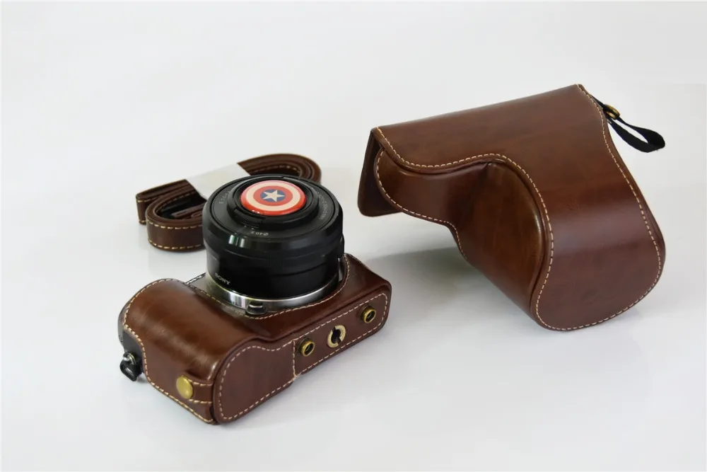 Ретро Винтаж камера видео чехол для sony Alpha A5100 A5000 из искусственной кожи сумка с батареей чехол