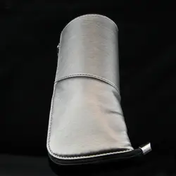 Портативный PU кожаный практичный на молнии металлический цвет износостойкая сумка для макияжа домашний легкий модный большой емкости для