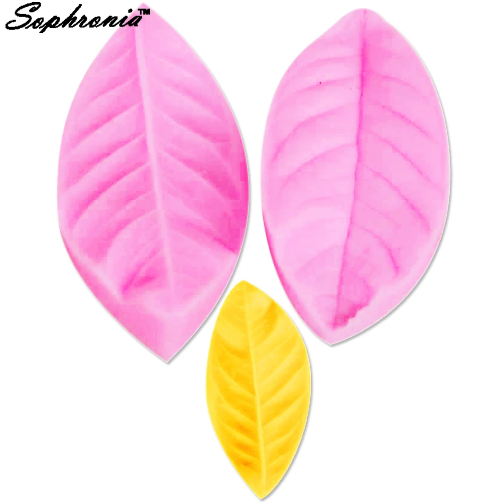 10pcs/set Flower 3D Leaf Petal Silicone Mold Fondant Cake Decorating Confectionery Baking Tools m449 7.8*3.9*0.8cm | Дом и сад