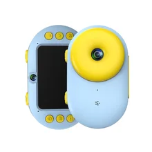 Детская Спортивная мини-камера с рисунком пончика, беспроводная Wi-Fi передача, 2.4HD экран, цифровая камера, переключение языков, синхронизация съемки