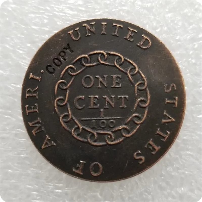 США 1793 CHAIN CENT AMERI Coin COPY памятные монеты-Реплика монет медаль коллекционные монеты |