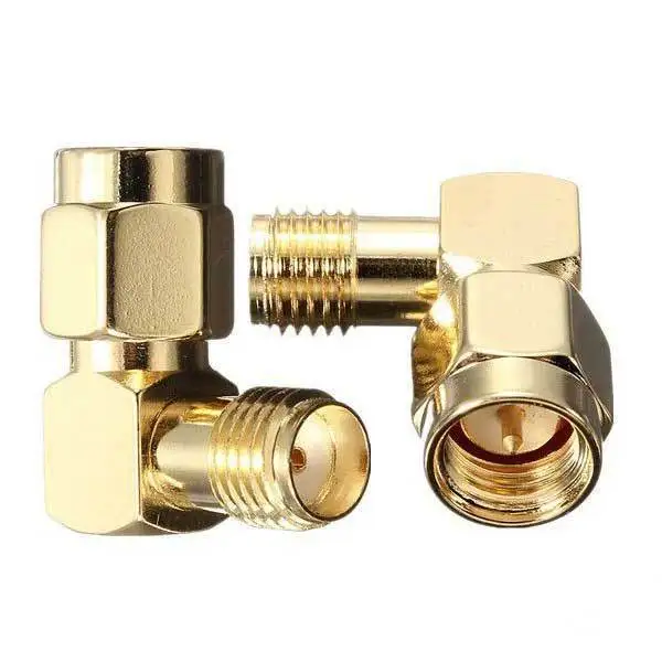 

SMA Male To SMA Female Jack Right Angle Crimp RF Adapter Connector