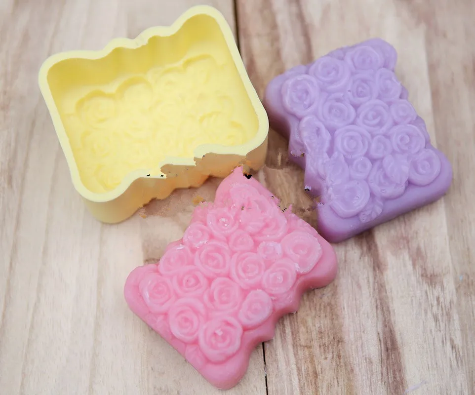 Single hole silica gel mold handmade soap mold rose mold very beautiful