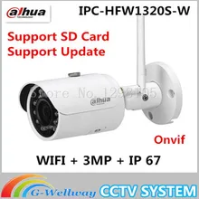 Original Dahua Original Dahua IPC-HFW1320S-W CCTV IP bullet camera 3MP HD 1080P with wifi camera