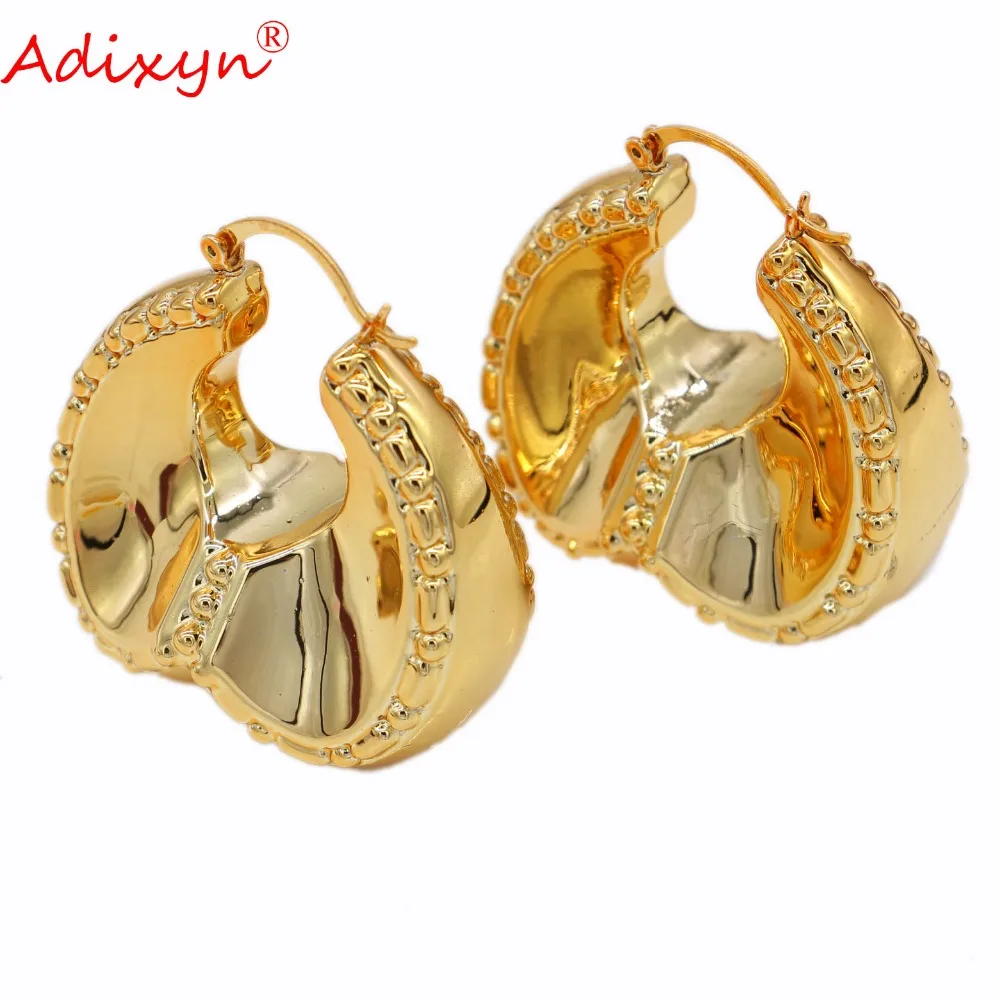 Us 5 63 25 Off Aliexpress Adixyn Bag Shape Hoop Earrings For Women Rose Gold Color Luxury India Bridal Wedding Jewelry N03192
