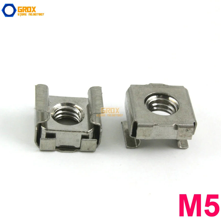 

25 Pieces M5 Rack Mounting Cage Nut 304 Stainless Steel