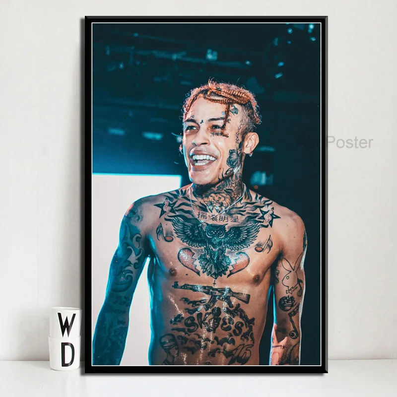 P034 Lil Skies Rap хип-хоп музыка Звезда Певица Искусство Живопись Шелковый Холст плакат