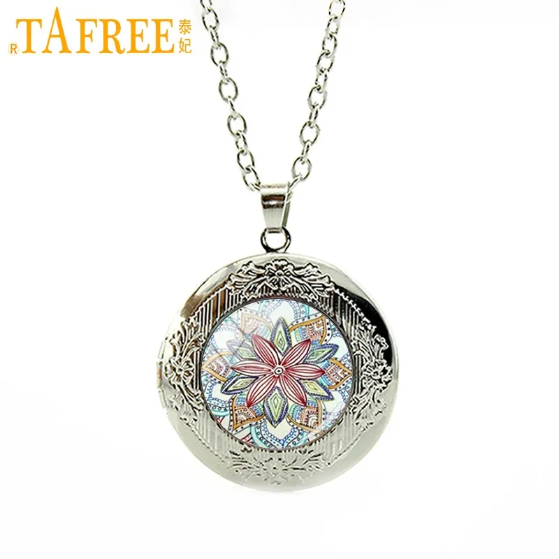 Tafree, модные ожерелья с подвеской в виде медальона, Лидер продаж, кошачий глаз, дракон, наша Леди из гуадалупа Мандала, модные стеклянные драгоценные камни GL01 - Окраска металла: ns323 1 silver