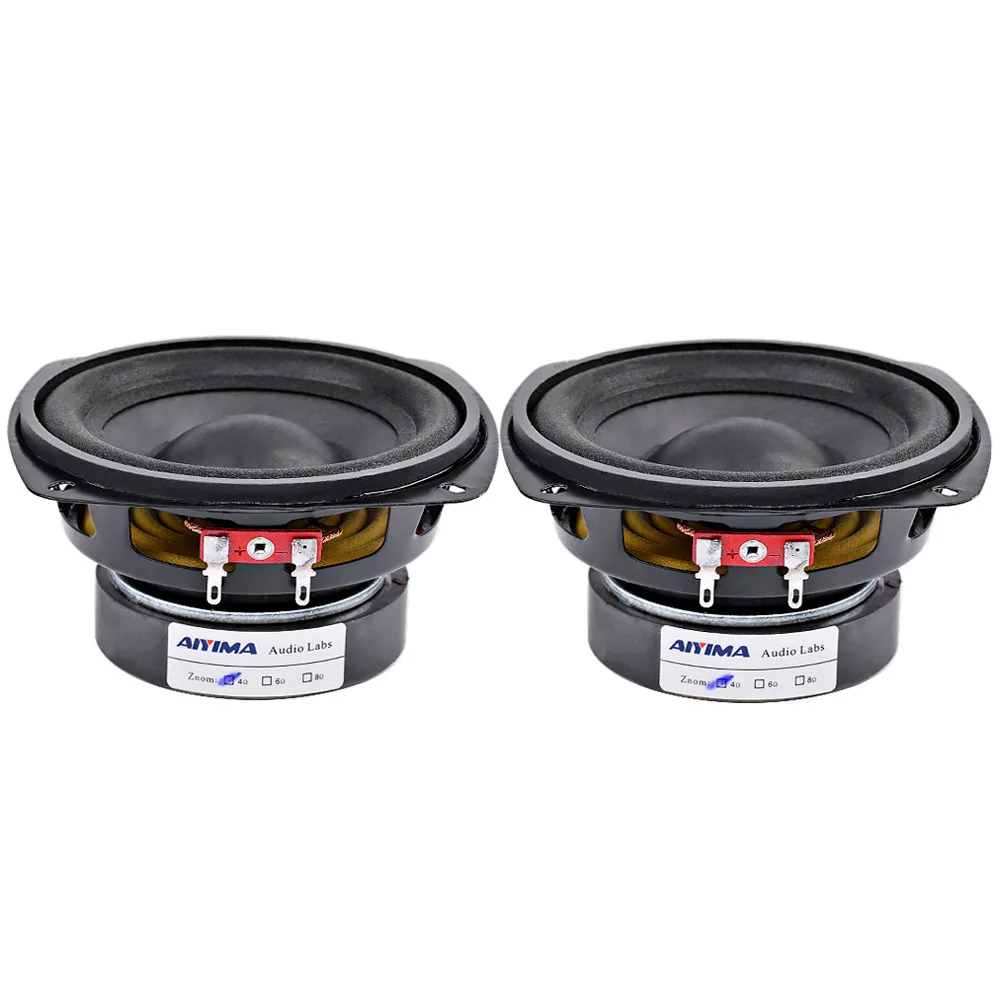 AIYIMA 2Pcs 4 Inch 30W Audio Portable Woofer