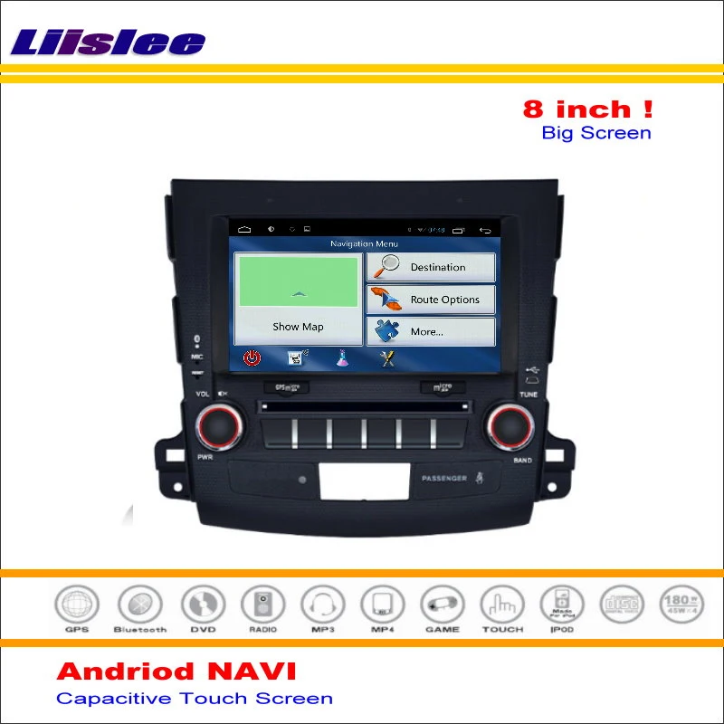 Liislee автомобильный Android gps-навигатор система для Mitsubishi Outlander 2006~ 2012 радио, аудио и видео мультимедиа(без DVD плеера